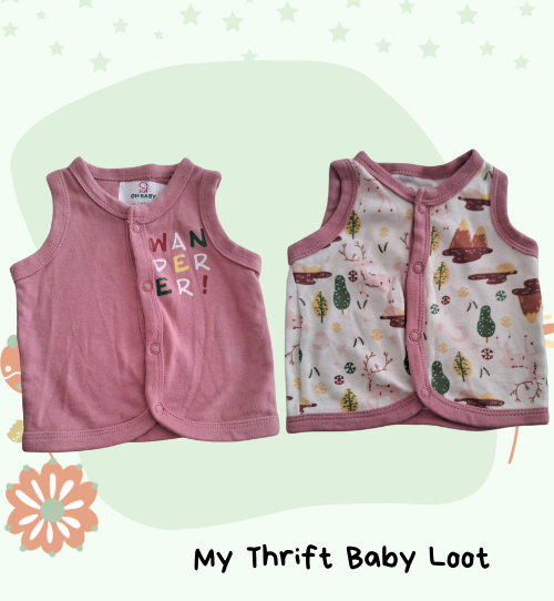 Preloved soft baby shirt 0-3 months in eco-friendly cotton